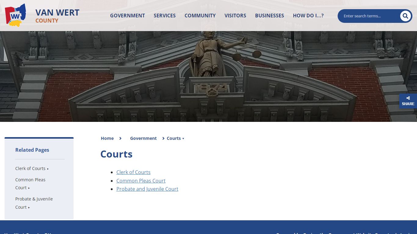 Courts - Van Wert County, Ohio